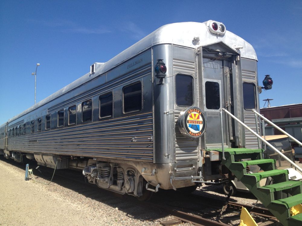 Historic passenger cars at the Arizona Railway Museum